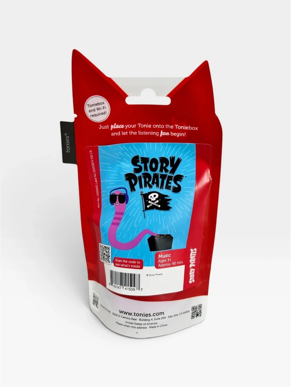 Tonies Story Pirates Audio Character Figurine Songs and Stories NWT